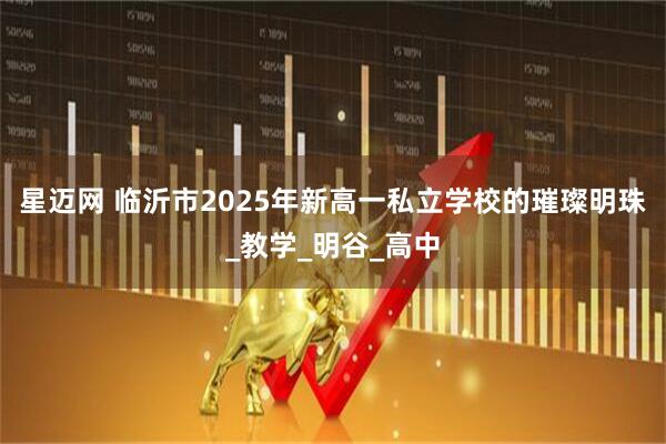 星迈网 临沂市2025年新高一私立学校的璀璨明珠_教学_明谷_高中