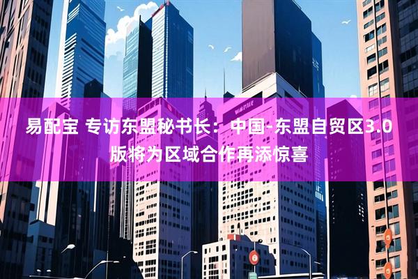 易配宝 专访东盟秘书长：中国-东盟自贸区3.0版将为区域合作再添惊喜